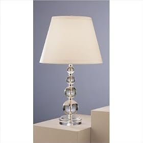 Venus and Juno Table Lamp in Lead Crystal by Robert Abbey