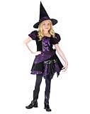 Purple Punk Witch Dress Up Halloween Costume - Size Child Medium 8-10