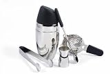 Barman's Deluxe Cocktail Shaker Set, Stainless Steel