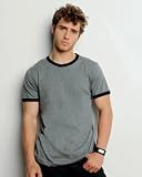 Canvas Men's Robertson Heather Ringer T-Shirt. C3055