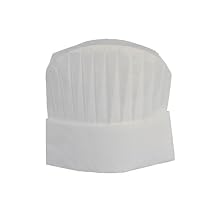 San Jamar H056 Non-Woven Fiber Disposable Corporate Chef Hat, 9" Height (Pack of 25)