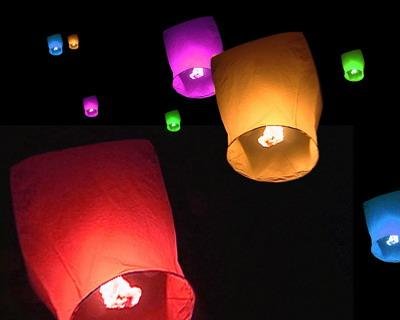 5 Stück HIMMELSLATERNE SKYBALLON BALLON SKYLATERNE gemischt