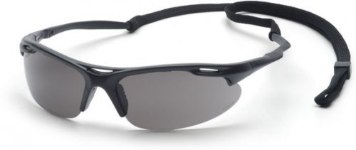 Pyramex Avante Safety Eyewear - Black Frame and Gray Lens with Cord SB4520DP-1PK SINGLE