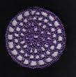 Purple Classic Crocheted Hair Bun Cover- LARGE