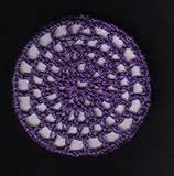 Purple Classic Crocheted Hair Bun Cover- LARGE