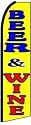 Beer & Wine Extra Wide Swooper Feather Business Flag