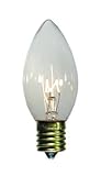 7 Watt Clear C9 Light Bulb / Intermediate Base / Incandescent Christmas Light Bulb / Holiday Light Bulb / C9