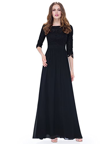 Ever Pretty Women's Lace Long Sleeve Floor Length Evening Dress 08412