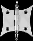 Door Hinges Chrome Solid Brass, Butterfly Hinge 3 x 3 Chrome 60063/92156