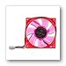 Ultra UV Reactive Translucent Fan - System fan kit - 80 mm - red