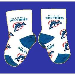 <b>Miami Dolphins Baby Socks</b>