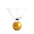 Gold Ball Martini Glass Set of 6