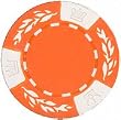 25 Clay No Metal Insert Clay Composite Crown Wheatear 11.5 gram Poker Chips, Orange