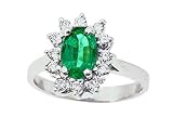 Genuine Emerald Ring - White or Yellow Gold 1.15 cts FREE GIFT BAG!