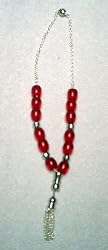 Worry Beads - Komboloi, Red with Silver