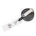 Bokit New Retractable Reel ID Badge Key Card Name Tag Holders with Belt Clip for Keys-ids-Badges Black 10Pcs