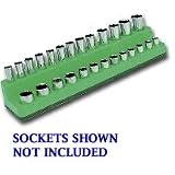 Tools & Hardware : 1/4 in. Drive Magnetic Dark Green Socket Holder 4-14mm
