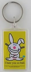 it's happy bunny 'I Hate You So Bad' Lucite Key Chain