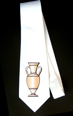 Party Decoration Necktie with Greece, ancient, metallic