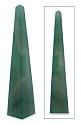 Green agate obelisk (medium) 1" W 1" L