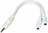 Waytex - 21901 - Adaptateur Audio Stéréo Jack Mâle/2 x Stéréo Jack Femelle - 0,15 m