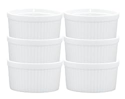 HIC 14-ounce Porcelain Souffle 4.5-inch Set of 6