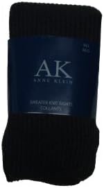 Anne Klein Women's Sweater Knit Tights, Size M/L, Black, (#54)
