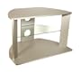 Strand Harter Universal TV Stand - for up to 32" TV - Silver, Glass Shelf