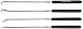 Ullman CHP4-L, 4 Piece Hook and Pick Set, overall length 9 3/4 inches
