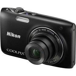 Nikon COOLPIX S3100 14 MP Digital Camera with 5x NIKKOR Wide-Angle Optical Zoom Lens and 2.7-Inch LCD - Black
