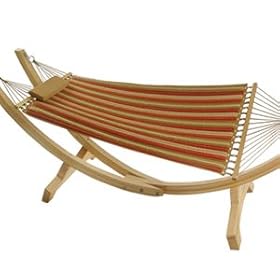 Small Hammock and Stand (10 ft 4 in) Mahagony Stripe and Cypress Stand by Hatteras... by 