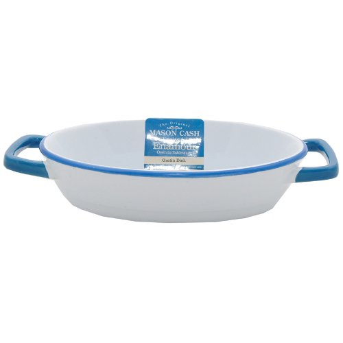 Mason Cash Enamour Gratin Dish, Blue/White