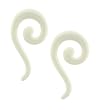 White Acrylic Swirl Plugs - 10g - Sold as a Pair