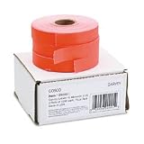 2-Line Labels for Monarch 1115, 5/8 x 3/4, Fluor. Red, 1500/Roll, 3 Rolls/Box