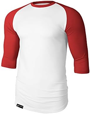 Aesthetic Revolution Men's Raglan "FlexFit" Shirt Large White/Red
