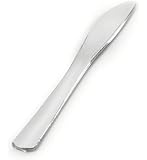 Disposable Silver Knives - 24 Count Silver Plastic Knives