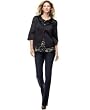 MICHAEL Michael Kors Petite Satin Swing Jacket & Embroidered Indigo Jean