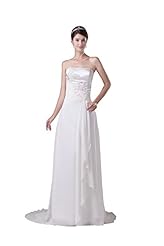 Strapless Backless Lace-Up Beaded Charmeuse/Chiffon Evening Dress 