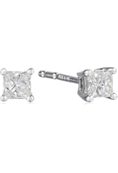 14k Gold Princess-Cut Diamond Studs (1/4 cttw)