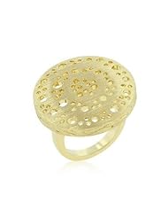 Textured Golden Saucer Ring