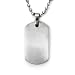 Jewelry : Titanium Engravable Dog Tag Pendant w/ Bead Chain