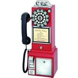 CROSLEY RADIO CR56-RE 1950S CLASSIC PAY PHONE- RED