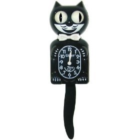 Kit Cat Clock - Black 75th Anniversary w  Batteries by Kit Cat