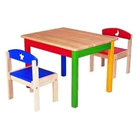 Table with Two Stacking Chairs