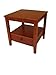 Dundee Pacific Bamboo End Table with Bottom Drawer, Brown - Eco Friendly