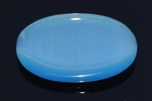 Large Turquoise Cats Eye Gemstone Palmstone -7cm x 5cm in Gift Bag by Turquoise Cats Eye