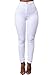 LOV ANNY Women's Solid Color Cotton Blend High Waist Jeggings Pants