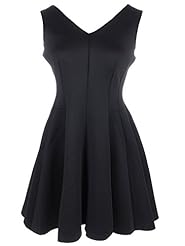 V-neck Ankle Length Flared-Skirt  Dress