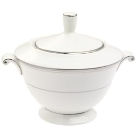 Mikasa Gothic Platinum Bone China Covered Sugar Bowl by Mikasa