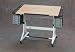Craftmaster II Deluxe Hobby and Drawing Center with Wood Grain Top and White Base